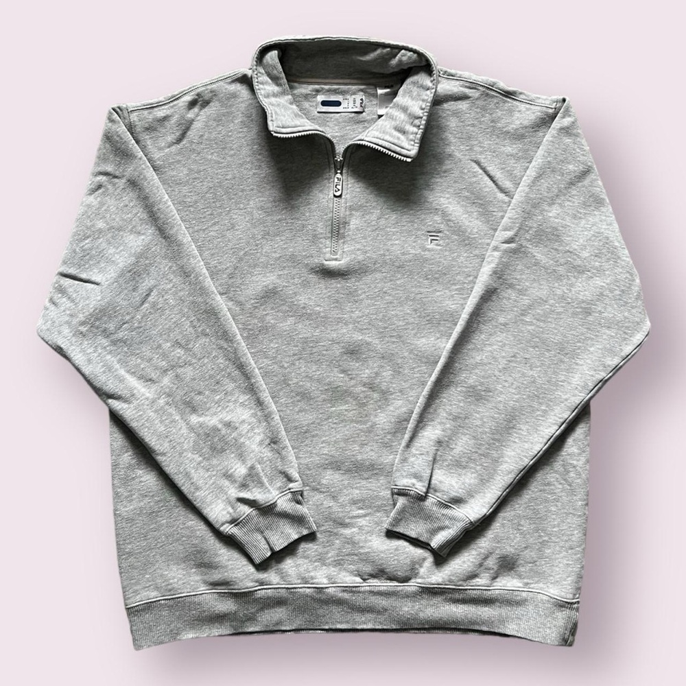 Fila Pullover Half Zip Sweatshirt - Grey